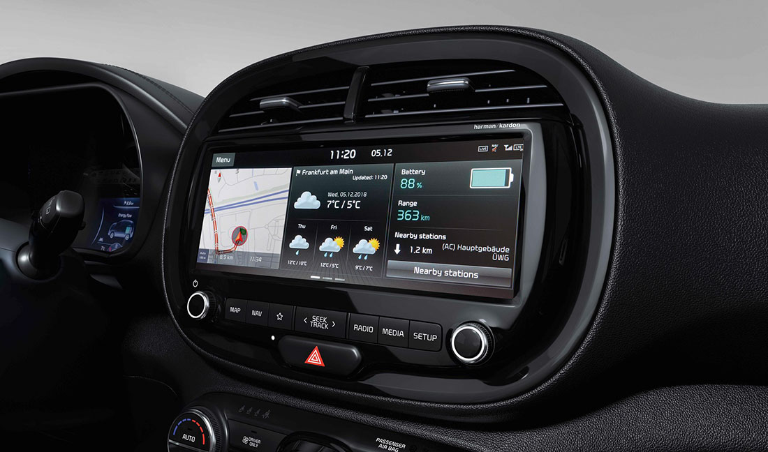 Kia e-Soul Immer online Kia e-Soul Fahrspaß ohne Abgase