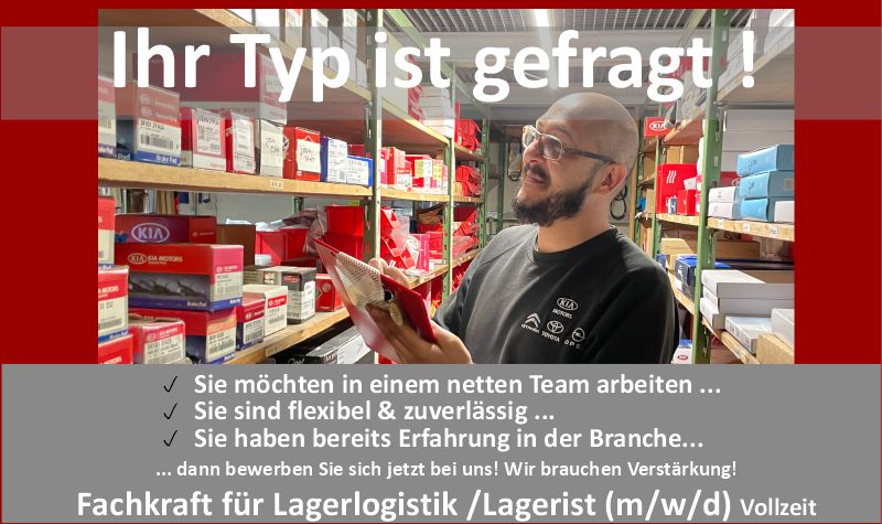 Fachkraft für Lagerlogistik - Lagerist gesucht