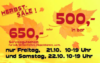 Herbst Sales Aktuelles