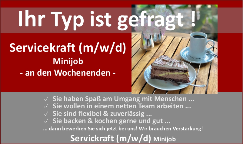 Stellenanzeige_Servicekraft am dem Wochenenden