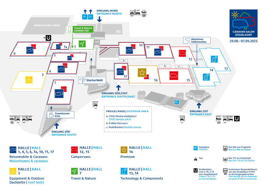 Hallenplan Caravan Salon 2025