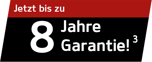 8 Jahre Garantie