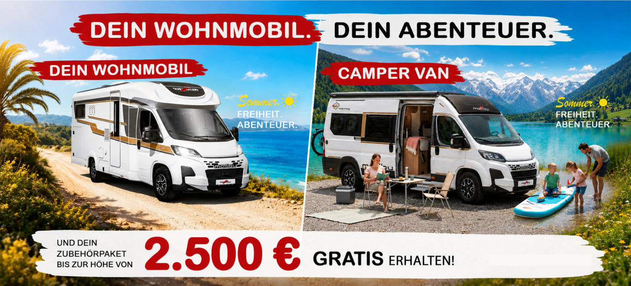 Malibu Van Reisemobil Aktion Titel