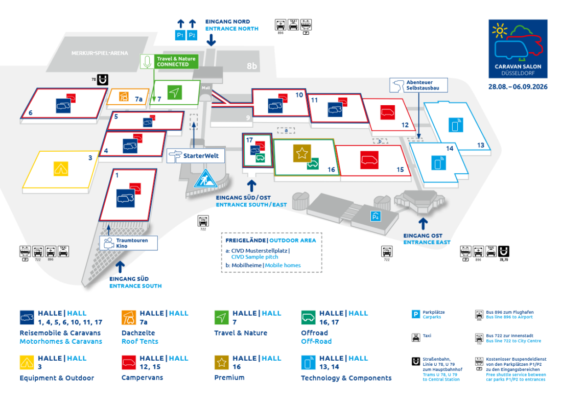 Hallenplan Caravan Salon 2026